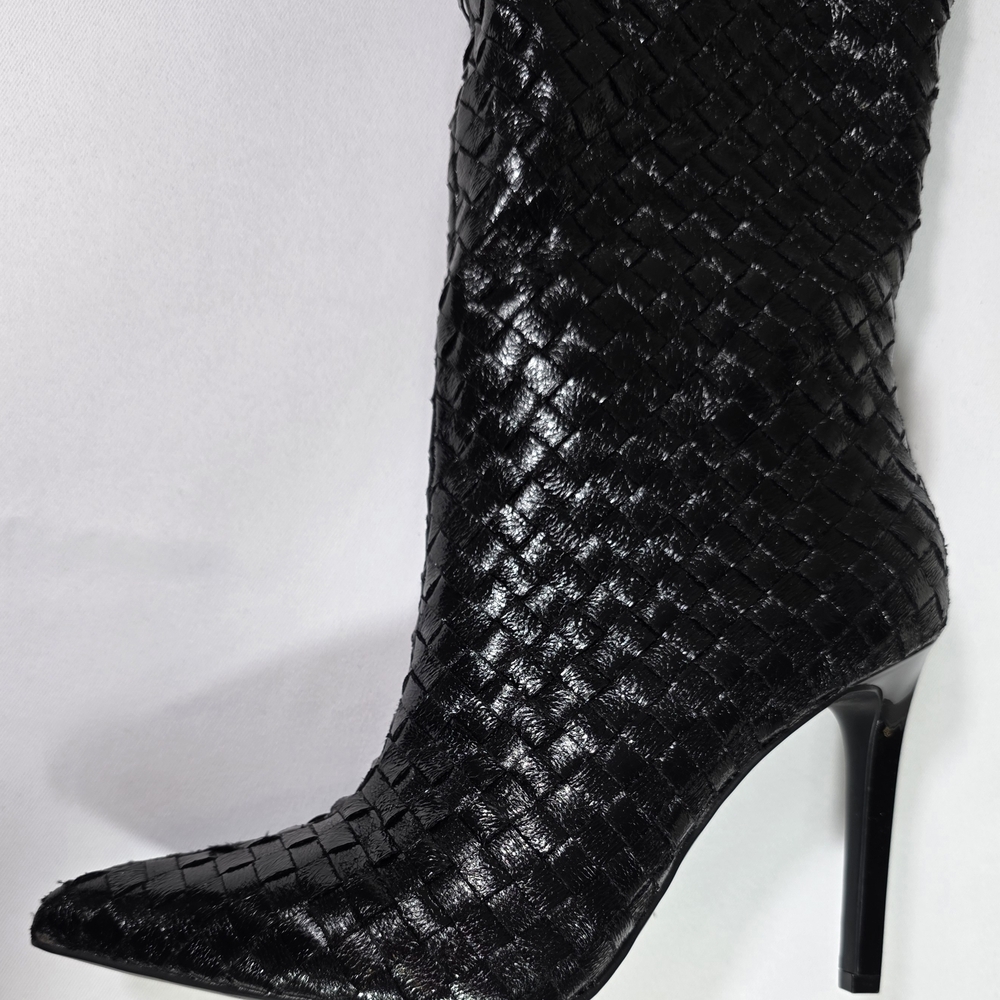INC International Concepts Savonia Knee High Boots Black Stiletto 7.5M $198 - Picture 3 of 7